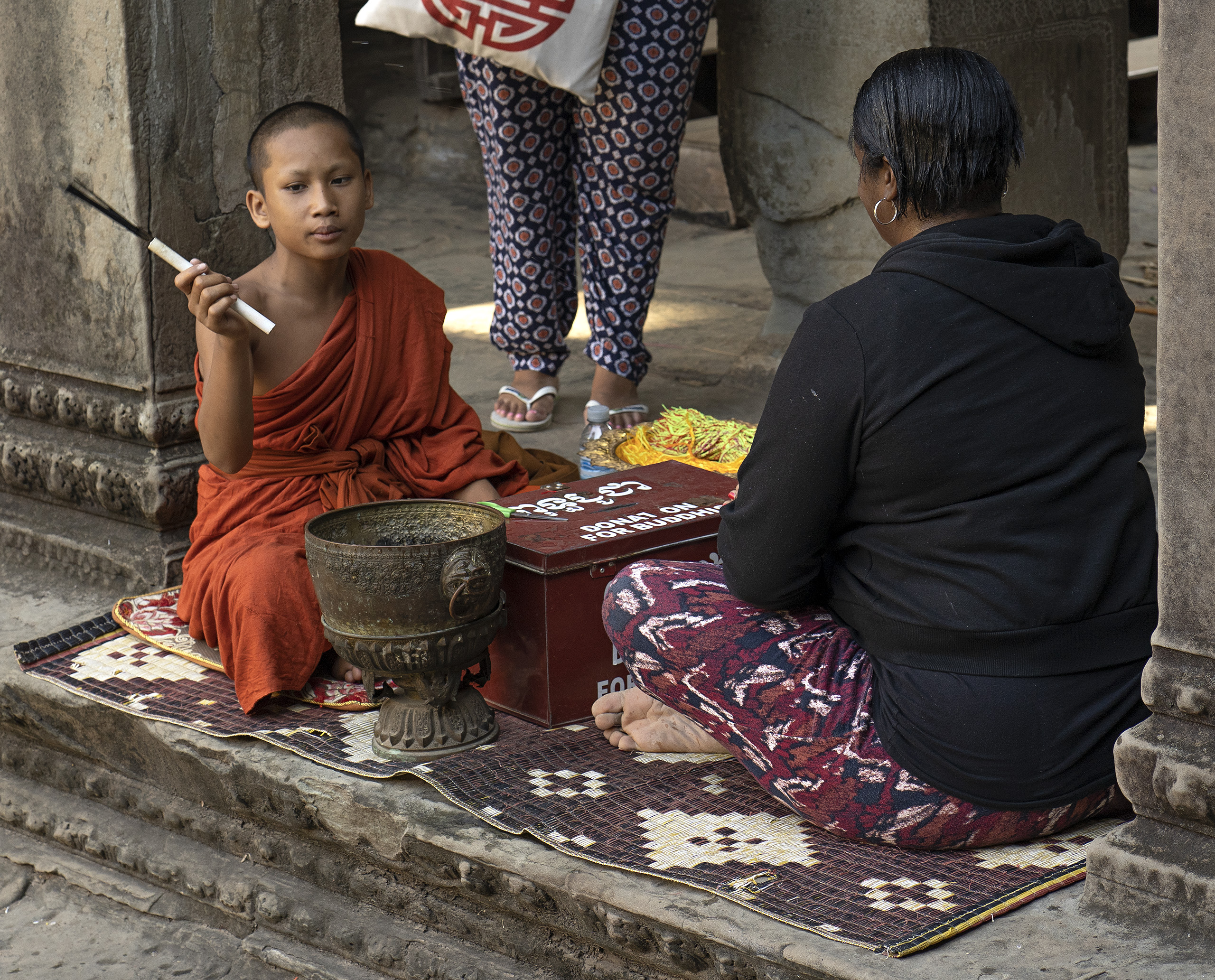 AW, monk giving blessing