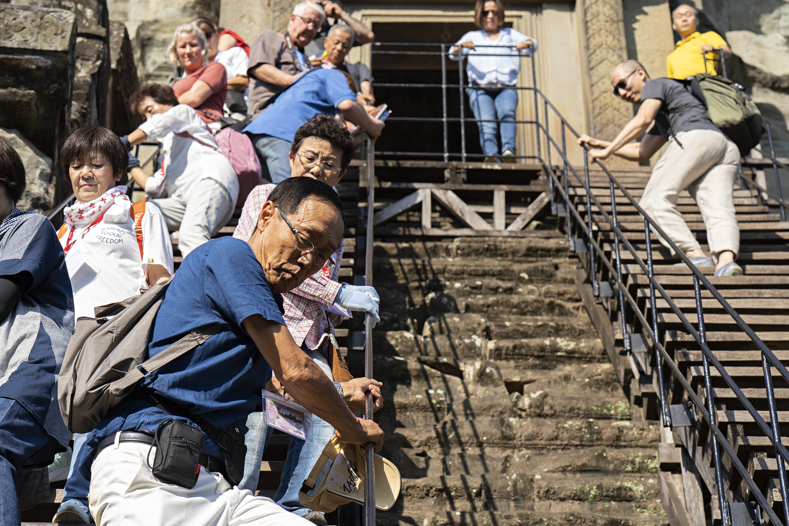 AW, steep steps up