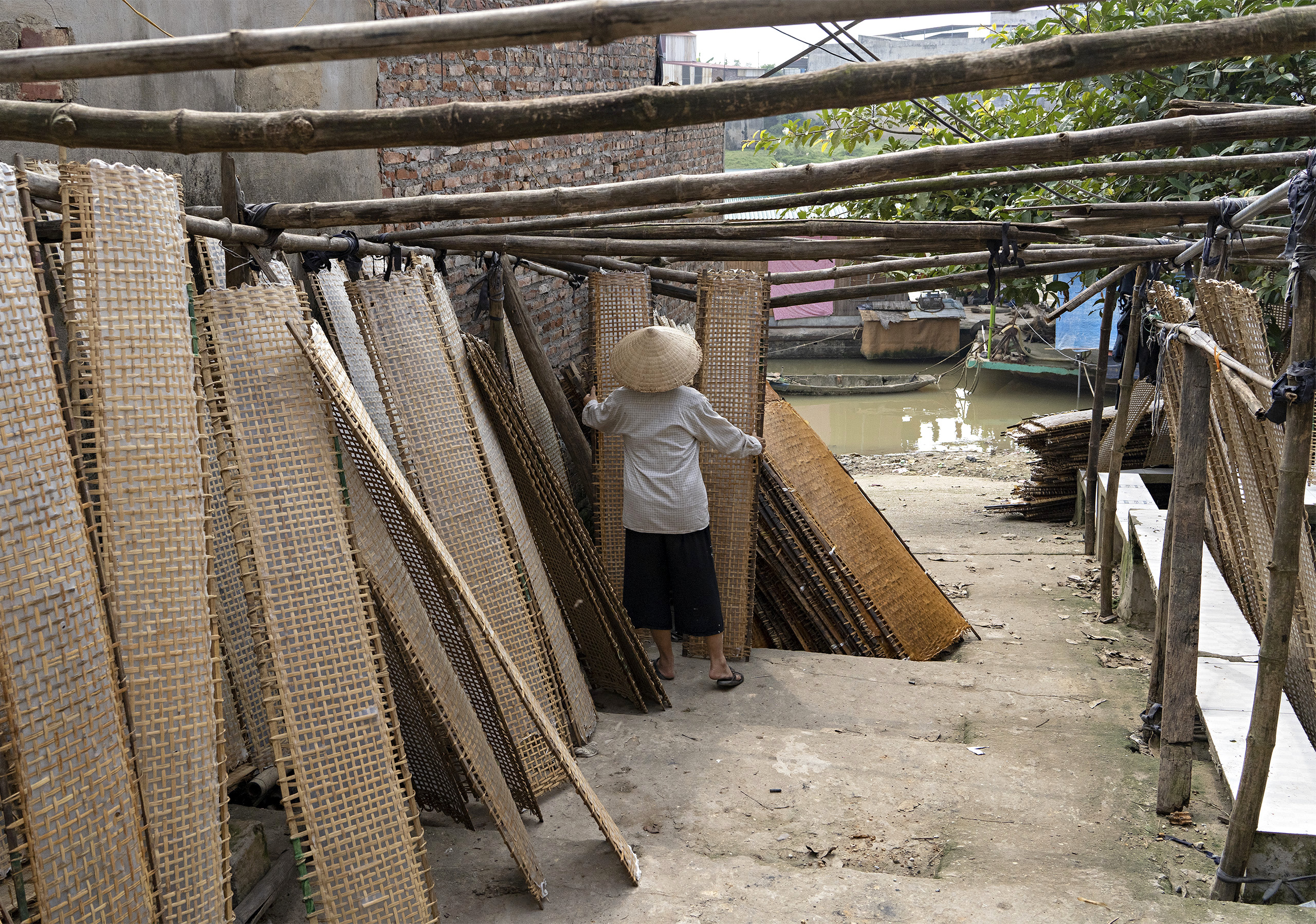 Tho Ha, rice paper drying
